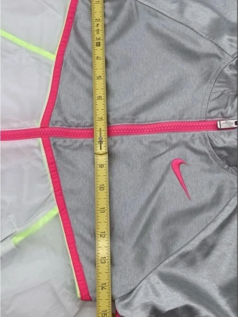 Nike Girls Silver Jacket with Pink & Neon Accents - Picture 6 of 6